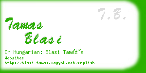 tamas blasi business card